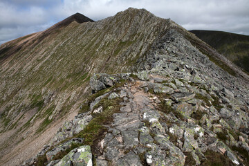 View from the ascent of Ben Nevis by the Carn Mor Dearg Arete - Fort William - Highlands - Scotland - UK