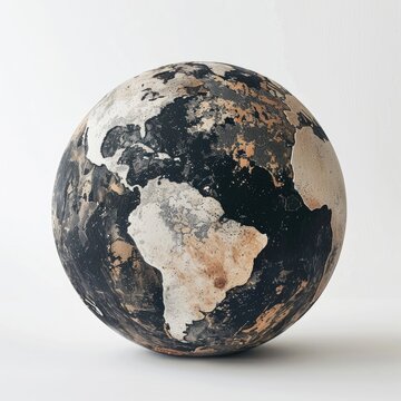 the world in black and white on a white background