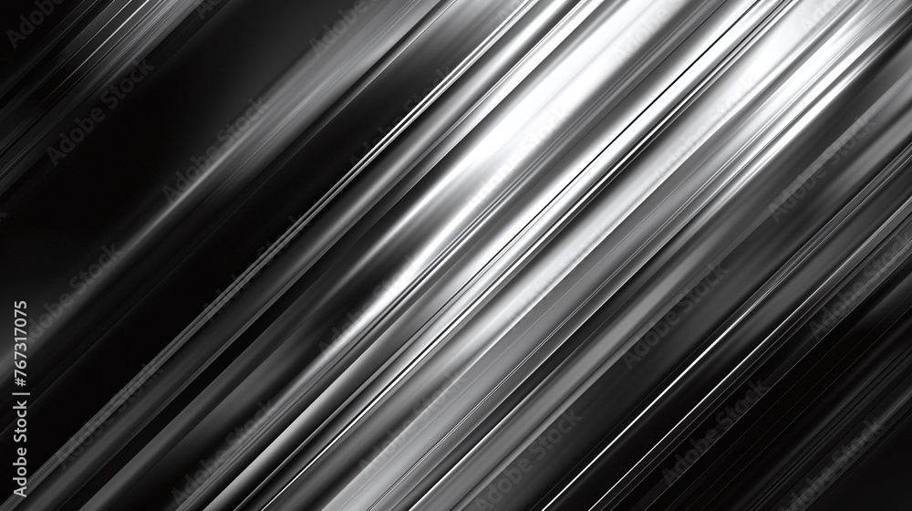 Poster sleek and elegant black background with blurred silver lines, delivering a modern and high-tech desi