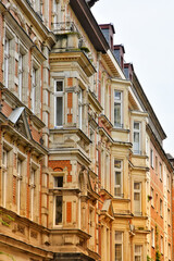 Historical residential houses in Leipzig, Germany