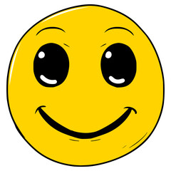 Fototapeta premium smiley face icon illustration hand drawn isolated vector
