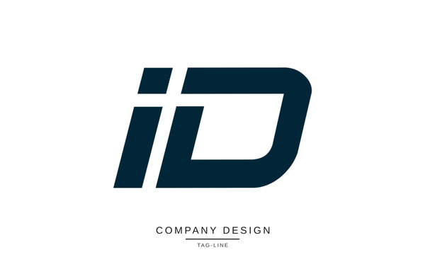 ID, DI Abstract Letters Logo Monogram Design Icon Font