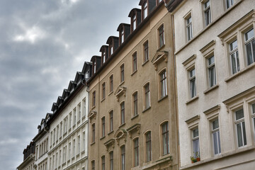 Modern apartment building in Leipzig, Germany