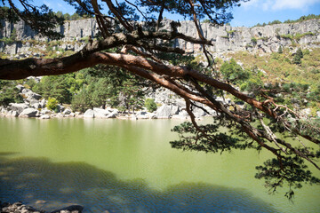 Black lagoon in Castile and Leon region, Spain. Laguna Negra