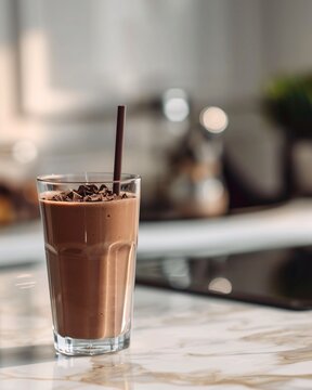 Chocolate protein smoothie