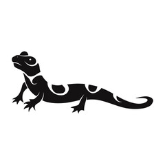 Obraz premium Marbled Salamander Silhouette