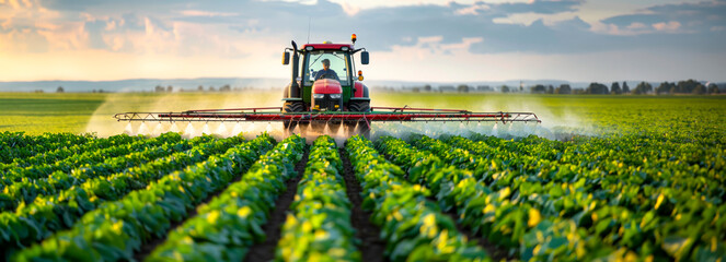 Revolutionizing Agriculture: Smart Farming and High-Tech Pesticide-Spraying Vehicles in Stock Photos