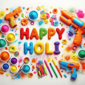 Happy Holi Greeting Card