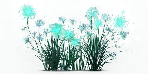 An abstract garden of glowing Transparent Background Images 