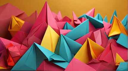 abstract colorful origami paper