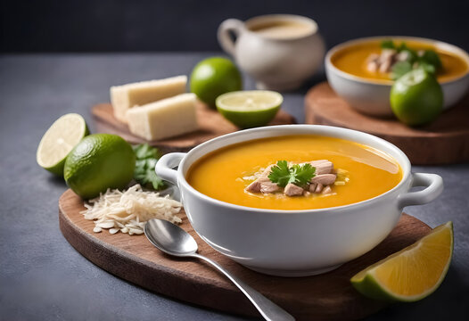 sopa delima traditional mexican soup with lime and cilantro