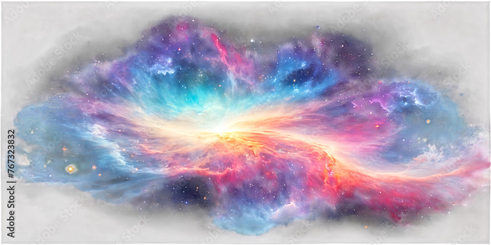 Wall mural an abstract representation of a cosmic nebula transparent background images
