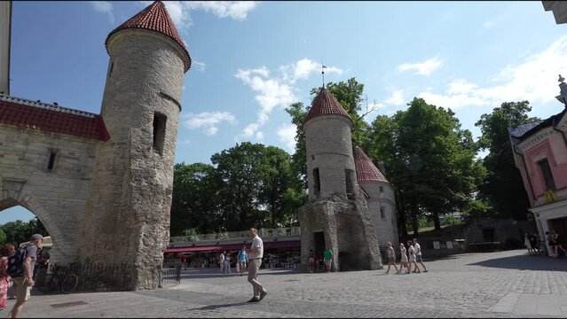 Viru city gate in Tallinn, Estonia