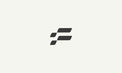 initial letter F monogram simple logo design vector illustration