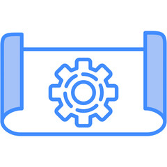 Architecture, blueprint, plan, drawing, scheme, settings Icon
