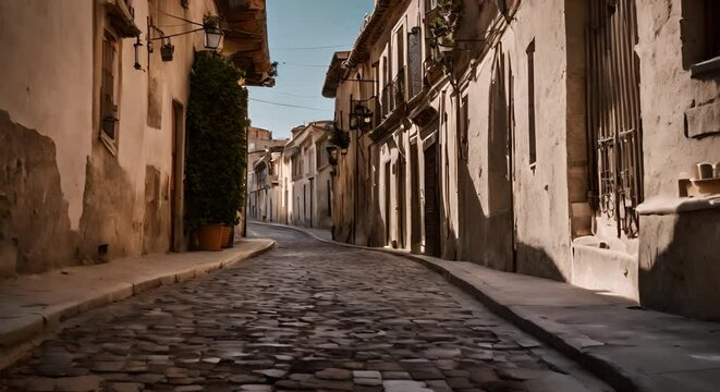 Street of a Spanish town.