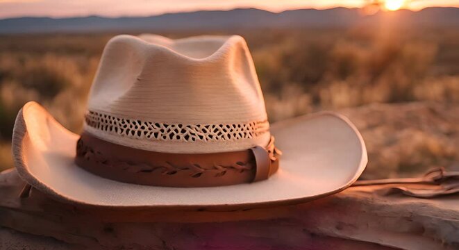 Cowboy hat in the far west.