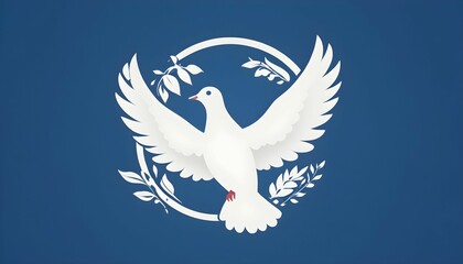 The symbol is the dove logo for internatonal bird Day created with generative ai.