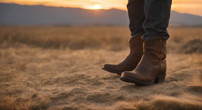 Cowboy boots in the far west.