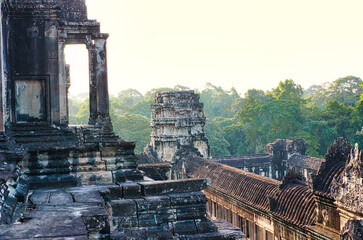 SIEM REAP - APRIL, 25:The landmark Angkor Wat temple where is the most popular place for tourist...