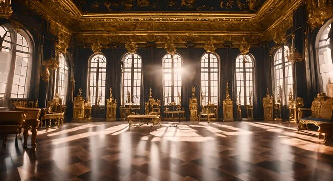 Interior of a royal palace.