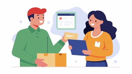 A photo of a customer receiving a customized package with their name and a personalized note from the business creating a sense of exclusivity