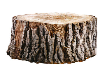 Naklejka premium wood stump cutout isolated on transparent background