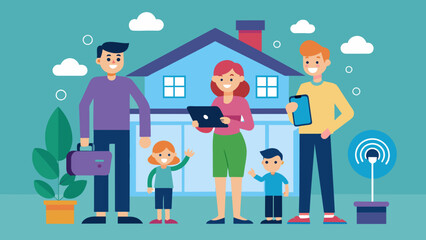 A family using our tingedge smart home devices illustrating how our company integrates the latest technology to enhance daily living for our