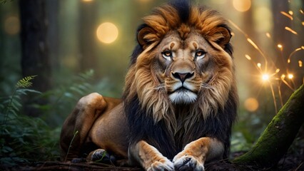 portrait of a lion