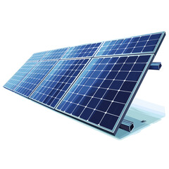 Empowering Green Energy: Sleek Solar Panel Vector Illustration
