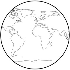 Atlantic Ocean World Map