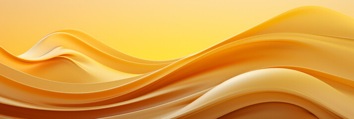 Serene golden waves of creativity flowing across a warm abstract vista, abstract 3d banner, creativity concept art, graceful curves seem to undulate in a rhythmic dance  - obrazy, fototapety, plakaty