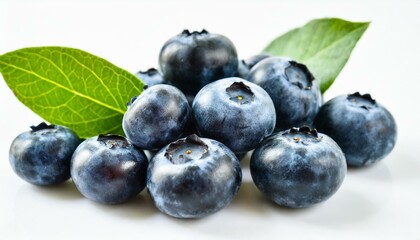 blueberry isolated. blueberries with leaf isolate. Whole blueberry on white. blueberries isolate on white background. Side view blueberries set