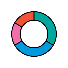 Pie Chart business graph vector illustration. Infographics icon.