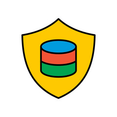 Data protection vector illustration. Personal information safety icon.