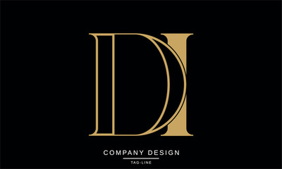 DI, ID Abstract Letters Logo Monogram Design Icon Font