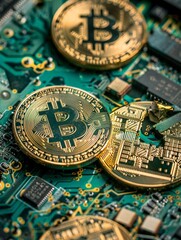 Bitcoin Tokens atop a Circuit Board Repercussions of Investing in Digital Assets Gone Wrong