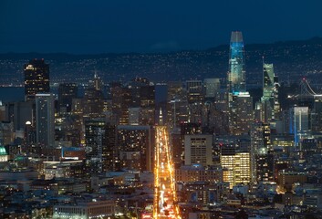 San Francisco Night Skyline (Long-Exposure)