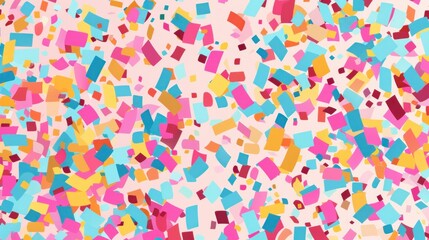 A playful and vibrant seamless cartoon pattern of confetti