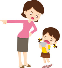 parent angry scold to kid addicted mobile phone