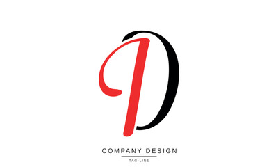 ID, DI Abstract Letters Logo Monogram design Font Icon