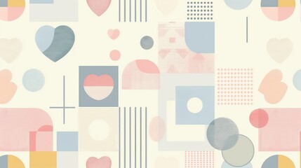 A romantic and whimsical vector abstract geometric background