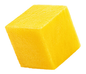 Mango cube isolated on white background, clipping path, full depth of field