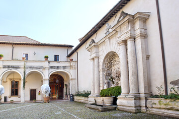Fototapeta na wymiar Patio of Villa d'Este in Tivoli, Italy