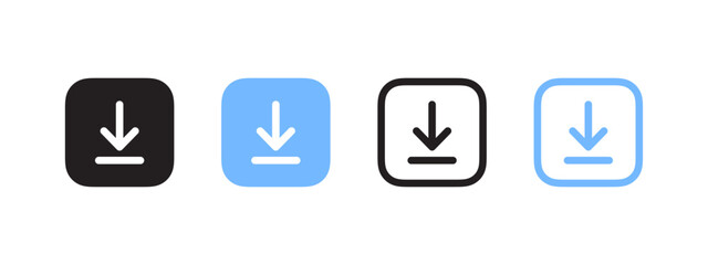 Uploading files icons. Vector icons