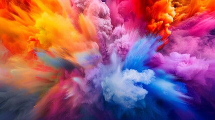 Capture a vibrant explosion of colors in an abstract background, perfect for dynamic advertising visuals. 