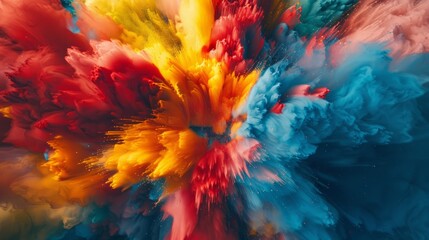 Fototapeta na wymiar Capture a vibrant explosion of colors in an abstract background, perfect for dynamic advertising visuals. 