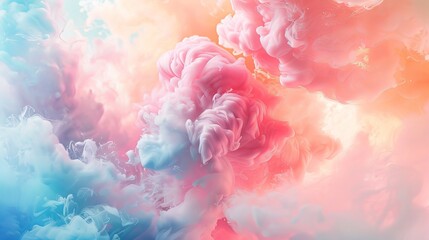Capture a vibrant explosion of light pastel colors in an abstract background, perfect for dynamic advertising visuals. 