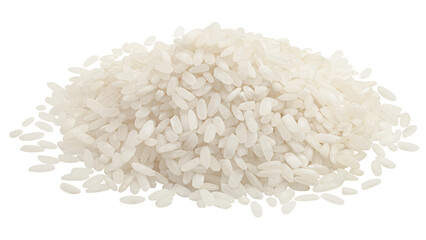 Rice isolated on white background, full depth of field