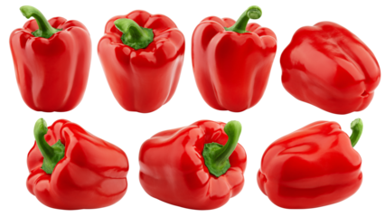 sweet Pepper, Paprika, isolated on white background, full depth of field